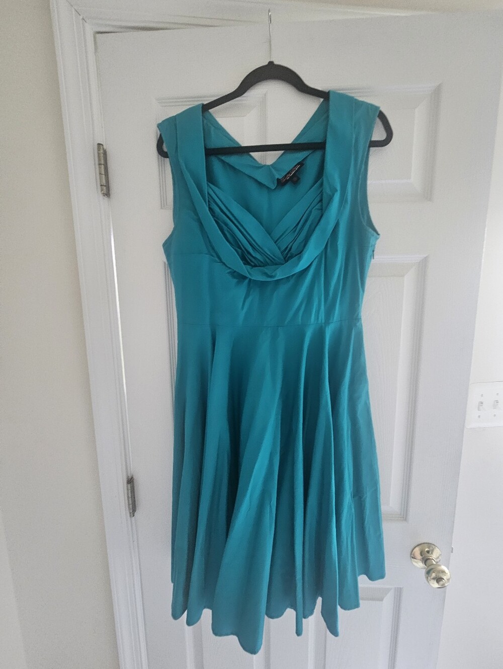 Trashy Diva Stretch Cotton Poplin Teal Honey Dress
